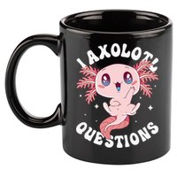 Kawaii I Axolotl Questions Funny Axolotl Lover Cute Axolotl 11oz C Handle Ceramic Mug