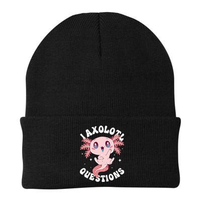Kawaii I Axolotl Questions Funny Axolotl Lover Cute Axolotl Beanie