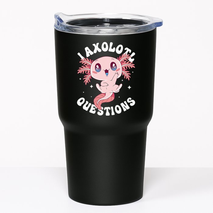 Kawaii I Axolotl Questions Funny Axolotl Lover Cute Axolotl Tumbler