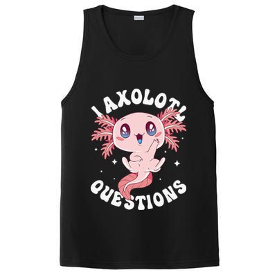 Kawaii I Axolotl Questions Funny Axolotl Lover Cute Axolotl PosiCharge Competitor Tank