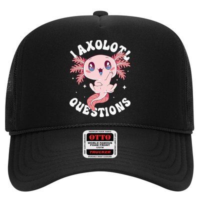 Kawaii I Axolotl Questions Funny Axolotl Lover Cute Axolotl Trucker Hat