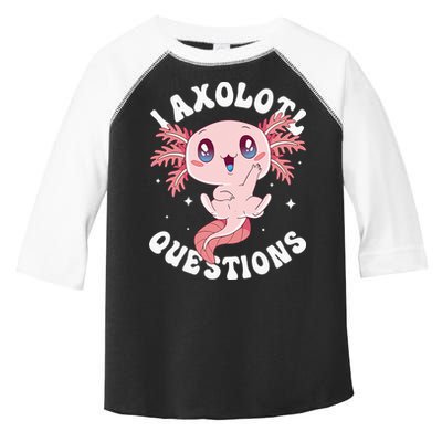 Kawaii I Axolotl Questions Funny Axolotl Lover Cute Axolotl Toddler Fine Jersey T-Shirt