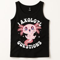 Kawaii I Axolotl Questions Funny Axolotl Lover Cute Axolotl Tank Top