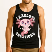 Kawaii I Axolotl Questions Funny Axolotl Lover Cute Axolotl Tank Top