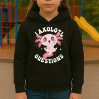 Kawaii I Axolotl Questions Funny Axolotl Lover Cute Axolotl Kids Hoodie