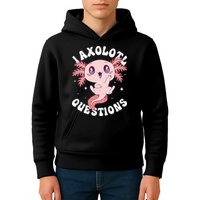 Kawaii I Axolotl Questions Funny Axolotl Lover Cute Axolotl Kids Hoodie