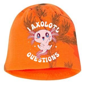 Kawaii I Axolotl Questions Funny Axolotl Lover Cute Axolotl Kati - Camo Knit Beanie