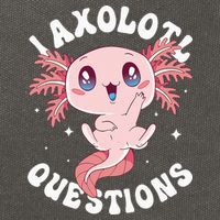 Kawaii I Axolotl Questions Funny Axolotl Lover Cute Axolotl Cotton Canvas Backpack