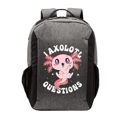 Kawaii I Axolotl Questions Funny Axolotl Lover Cute Axolotl Vector Backpack