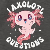 Kawaii I Axolotl Questions Funny Axolotl Lover Cute Axolotl Vector Backpack