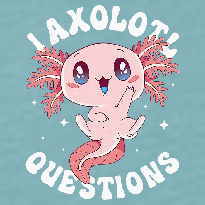 Kawaii I Axolotl Questions Funny Axolotl Lover Cute Axolotl Sueded Cloud Jersey T-Shirt