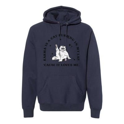 Karma Is A Cat Purring In My Lap Cause It Loves Me Gift Premium Hoodie