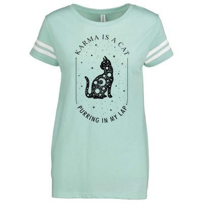 Karma Is A Cat Purring In My Lap Enza Ladies Jersey Football T-Shirt