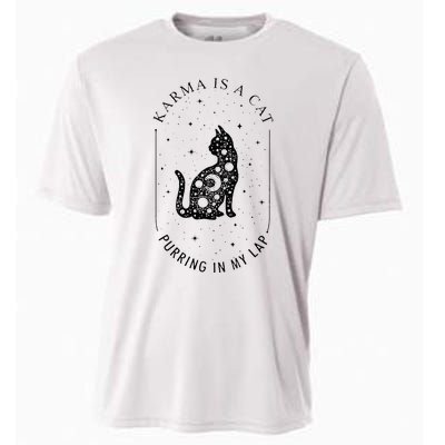 Karma Is A Cat Purring In My Lap Cooling Performance Crew T-Shirt