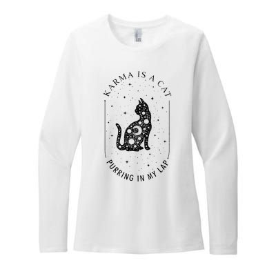 Karma Is A Cat Purring In My Lap Womens CVC Long Sleeve Shirt