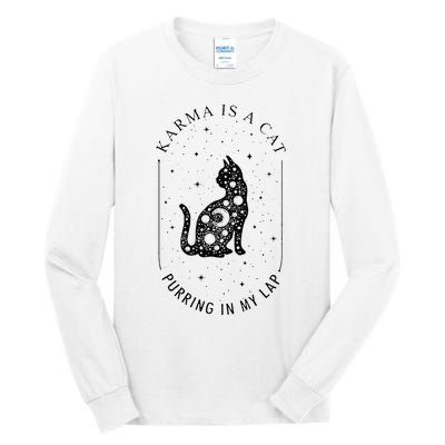 Karma Is A Cat Purring In My Lap Tall Long Sleeve T-Shirt