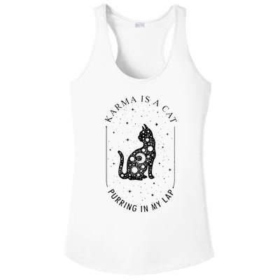 Karma Is A Cat Purring In My Lap Ladies PosiCharge Competitor Racerback Tank