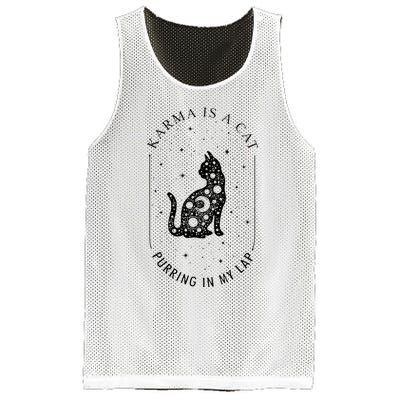 Karma Is A Cat Purring In My Lap Mesh Reversible Basketball Jersey Tank