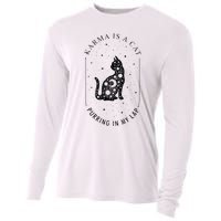 Karma Is A Cat Purring In My Lap Cooling Performance Long Sleeve Crew