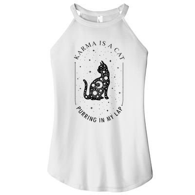 Karma Is A Cat Purring In My Lap Women’s Perfect Tri Rocker Tank