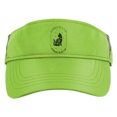 Karma Is A Cat Purring In My Lap Gift Adult Drive Performance Visor