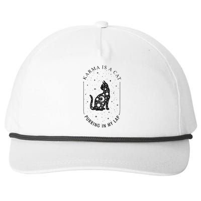 Karma Is A Cat Purring In My Lap Gift Snapback Five-Panel Rope Hat