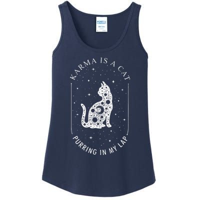 Karma Is A Cat Purring In My Lap Ladies Essential Tank