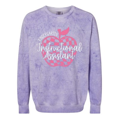 Kindergarten Instructional Assistant Colorblast Crewneck Sweatshirt