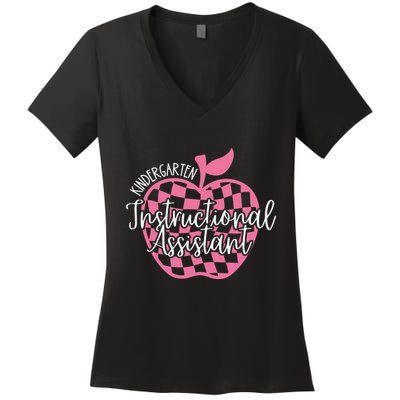Kindergarten Instructional Assistant Women's V-Neck T-Shirt