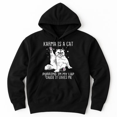 Karma Is A Cat Purring In My Lap Cause Its Loves Me Hoodie