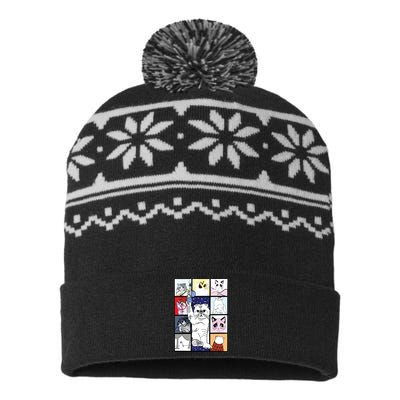 Karma Is A Cat Karma Is My Boyfriend USA-Made Snowflake Beanie