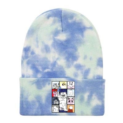 Karma Is A Cat Karma Is My Boyfriend Tie Dye 12in Knit Beanie