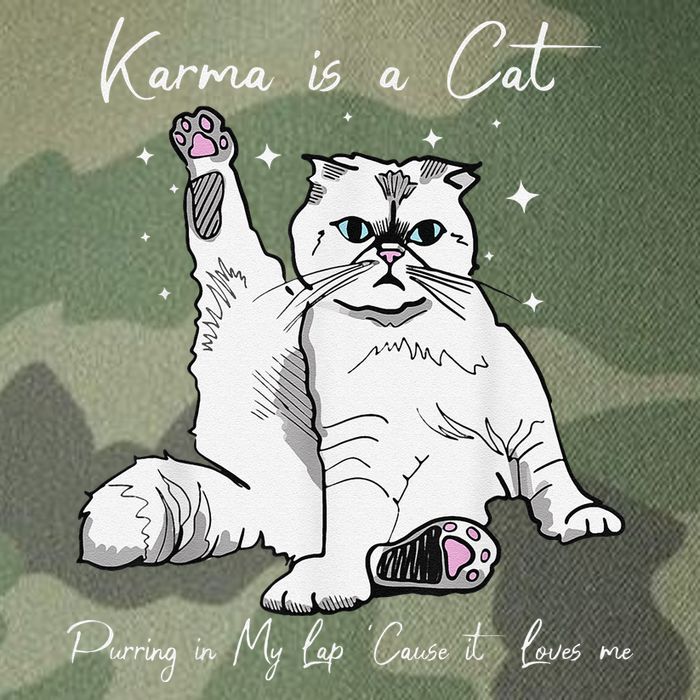 Karma Is A Cat Purring In My Lap Cause It Loves Me Cat Lover Legacy Tie Dye Trucker Hat