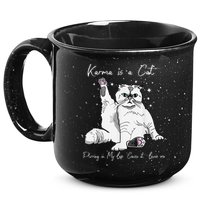 Karma Is A Cat Purring In My Lap Cause It Loves Me Cat Lover 15oz Campfire Ceramic Mug