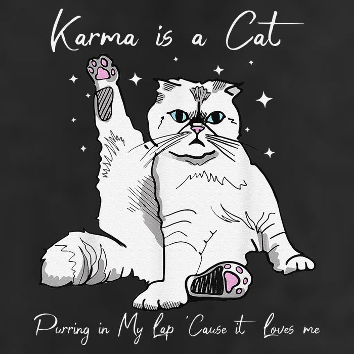 Karma Is A Cat Purring In My Lap Cause It Loves Me Cat Lover 25L Jumbo Tote