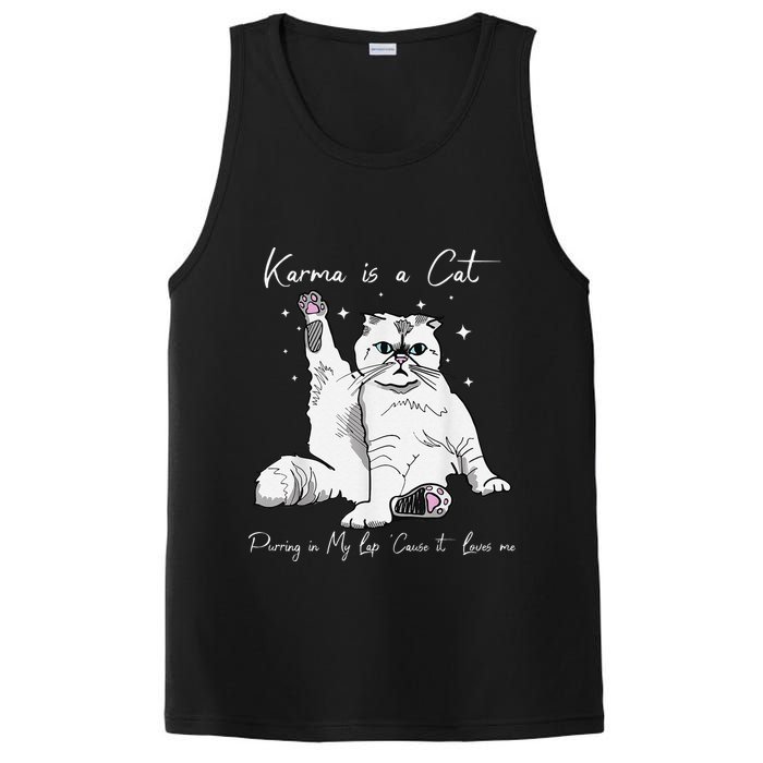 Karma Is A Cat Purring In My Lap Cause It Loves Me Cat Lover PosiCharge Competitor Tank