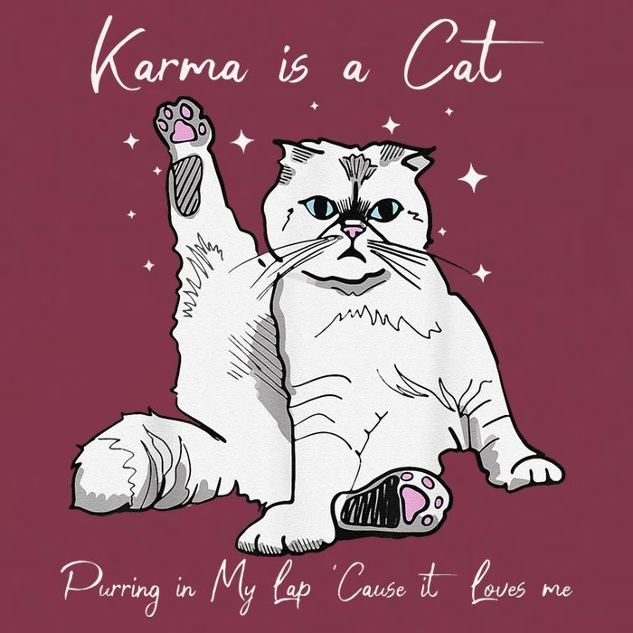 Karma Is A Cat Purring In My Lap Cause It Loves Me Cat Lover 16oz Travel Tumbler