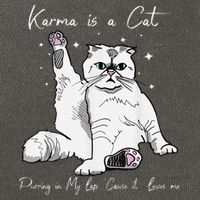 Karma Is A Cat Purring In My Lap Cause It Loves Me Cat Lover Cotton Canvas Backpack
