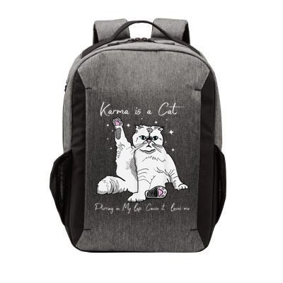 Karma Is A Cat Purring In My Lap Cause It Loves Me Cat Lover Vector Backpack