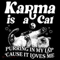 Karma Is A Cat Purring In My Lap Cause It Loves Me Zip Tote Bag