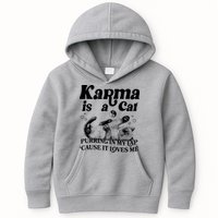 Karma Is A Cat Purring In My Lap Cause It Loves Me Kids Hoodie