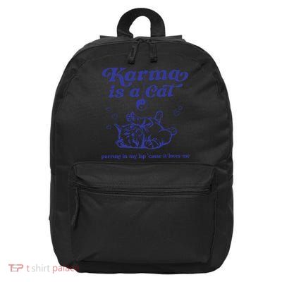 Karma Is A Cat 16 in Basic Backpack