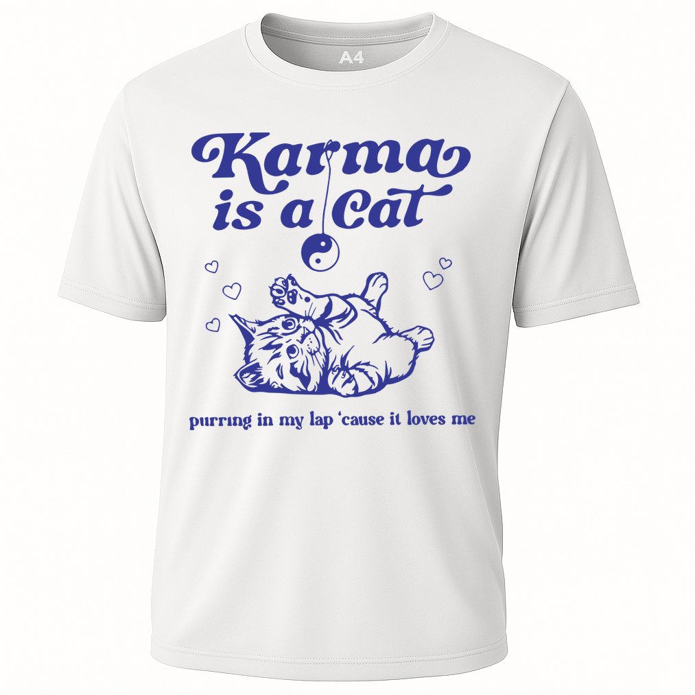 Karma Is A Cat Cooling Performance Crew T-Shirt