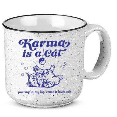 Karma Is A Cat 15oz Campfire Ceramic Mug