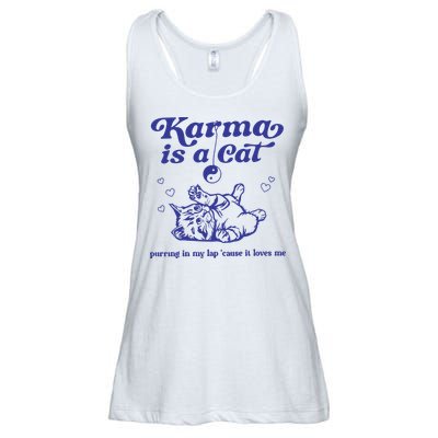 Karma Is A Cat Ladies Essential Flowy Tank