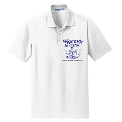 Karma Is A Cat Dry Zone Grid Polo