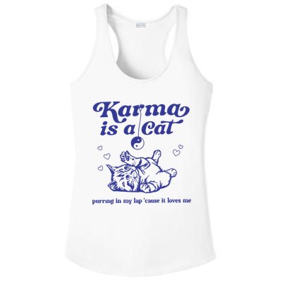 Karma Is A Cat Ladies PosiCharge Competitor Racerback Tank
