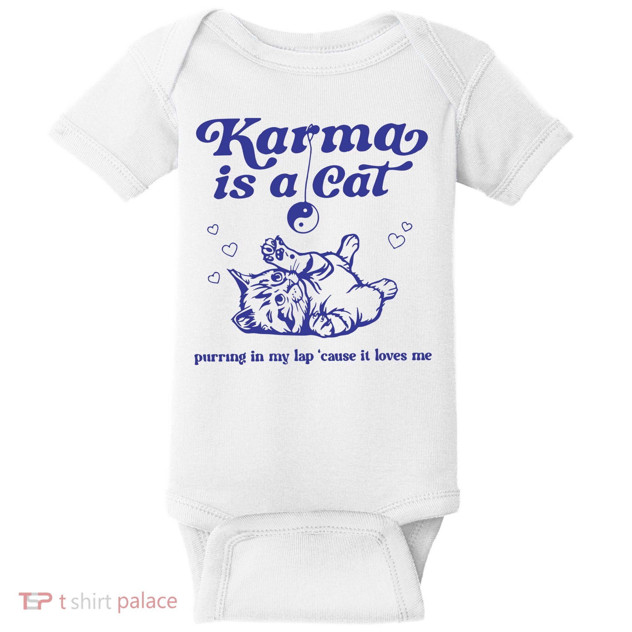 Karma Is A Cat Baby Bodysuit