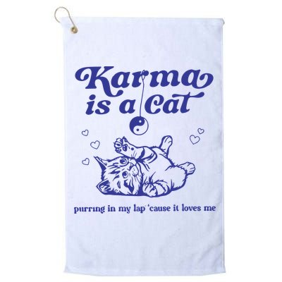 Karma Is A Cat Golf Towel