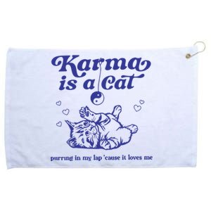 Karma Is A Cat Grommeted Golf Towel